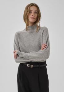 Джемпер My Essential Wardrobe 12 THE KNIT HIGH NECK, Light Grey Melange/Light Grey