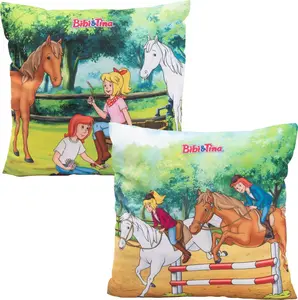 Подушка Bibi & Tina - плюшевая декоративная подушка в виде лошади, подголовник, 30 x 30 см United Labels