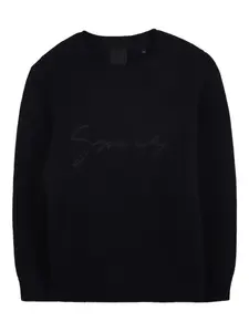 Джемпер с вышитым логотипом Givenchy Kids, синий