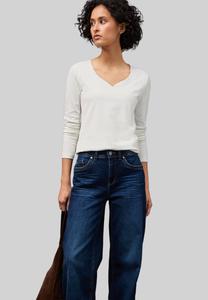 Топ Street One MIT HERZAUSSCHNITT, Weiß/Off-White