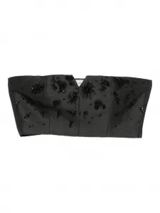 Топ с украшениями Alberta Ferretti, черный