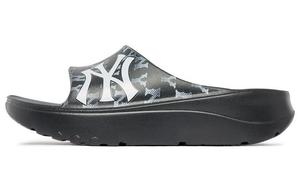 Тапочки Шлепанцы Унисекс Черный/белый Mlb