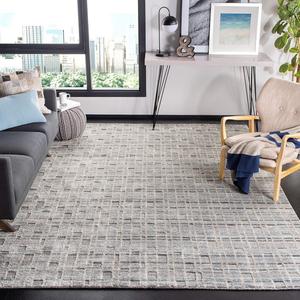 Ковер SAFAVIEH, 183 x 275 см, коллекции Mirage - Grey & Blue, ручной работы, современный вискозный, идеально для помещений с высокой проходимостью в гостиной, спальне (MIR537F)