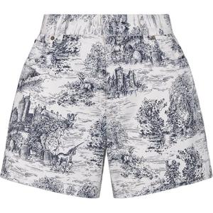 Шорты Christian Toile De Jouy с шотландским узором DIOR, белый