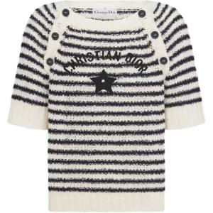 DIOR Топ женский черно-белый