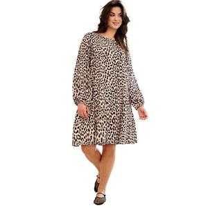 Платье с лодочкой и клешем Plus size Ellos