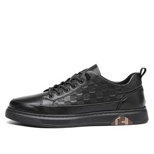 LINSEN Скользоустойчивые, износостойкие и сбалансированные мужские скейтерские кроссовки лоу-топ черные, цвет Black