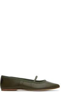 Балетки цвета хаки «Лебедь» A.P.C.