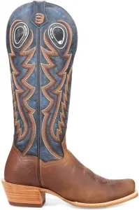 Мужские сапоги Dan Post Bucky с вышивкой, квадратный носок, на молнии, повседневные, до колена - синие, коричневые, синий