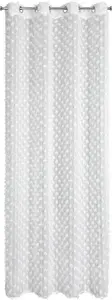 EUROFIRANY | Штора - 135 x 250 см - белые шторы - с помпонами Eurofirany