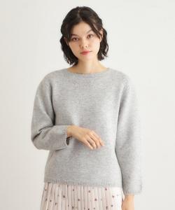 Вязаный мини-пуловер из шерстяной смеси с пайетками, пригодный для стирки.