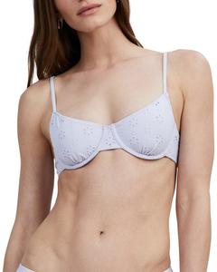 Однотонный и полосатый топ бикини Daphne Solid & Striped, фиолетовый