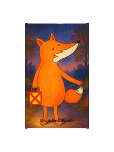 Mr. & Mrs. Panda Туалетное полотенце для гостя, дизайн с лисой и фонариком, без надписей, белого цвета