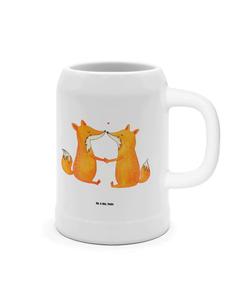 Пивная кружка с лисами, любовью, без слов, в белом цвете Mr. & Mrs. Panda