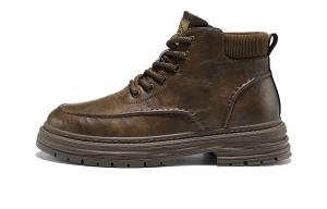 HLA Ботинки Martin мужские, черно-коричневые