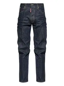 Брюки с застежкой на пуговицы и эффектом драпировки Dsquared2, синий