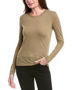 Футболка Vince Essential Stripe, зеленый