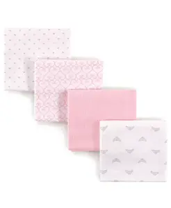 Детские прочные фланелевые пеленки из хлопка Luvable Friends, розовый