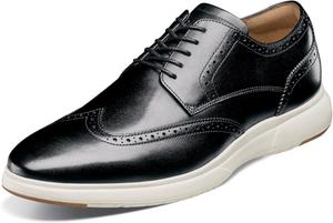 Мужские оксфорды Florsheim Dash Wingtip, белый/черный