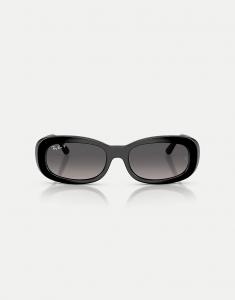 Солнцезащитные очки Ray-Ban Oval с поляризованными линзами серого цвета в черном цвете