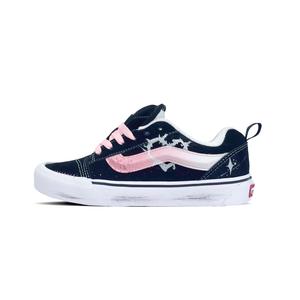 Vans Кроссовки для скейтбординга Knu Skool, износостойкие, низкие, унисекс, черно-розовые