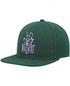 Мужская зеленая кепка Milwaukee Bucks Hardwood Classics Team Ground 2.0 Snapback Mitchell & Ness