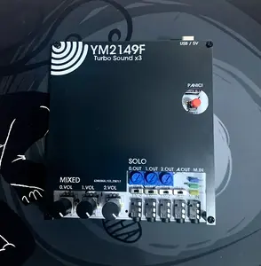 Модуль звука TurboSound-X3 с тремя микросхемами YM2149F, 9 голосов, PSG MIDI синтезатор, USB и TRS 2025 - прозрачный TurboSound-X3 - Special Edition