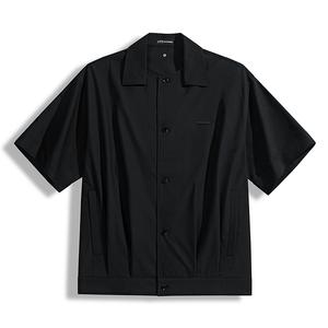PEACEBIRD MEN Рубашка мужская Black 1 Lapel Moderate