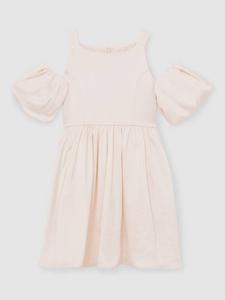 Детское платье Christelle с пышными рукавами и расклешенным подолом Reiss, Ivory