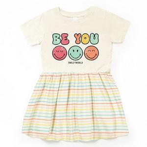Платье для малышей Smileyworld be you groovy The Juniper Shop, Natural Stripe