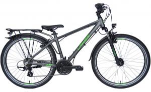 Молодежный велосипед Lakes Free 26 V - 26 дюймов - Diamant - 2024, цвет Grau|anthracite/black/neon green
