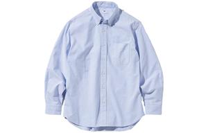 Рубашка мужская королевского синего цвета Uniqlo, синий