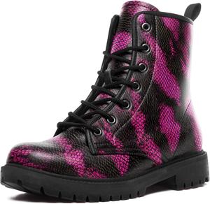 Стильные мужские ботинки до щиколотки, женские модные ботинки с шнуровкой, водонепроницаемые походные ботиночки для осени, зимы и весны AWSOLE, Black/Dk Pink