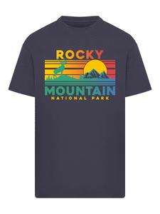 Рубашка F4NT4STIC US National Parks Rocky Mountain Sunset, синий