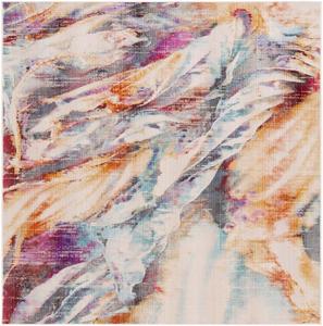 Ковер SAFAVIEH, 244 x 305 см, - коллекция Outdoor Rainbow - большой - Blue & Gold, устойчивый к погодным условиям и моющийся, идеально для патио, заднего двора, прихожей, террасы, обеденной зоны (RBW652M)