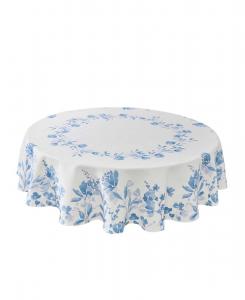 Скатерть «мистический цветочный узор», круглая, 70 дюймов (183 см). IZOD, Blue