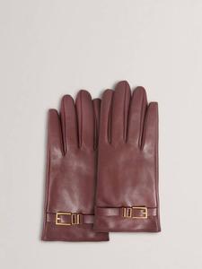 Кожаные перчатки Jilla Ted Baker, Burgundy