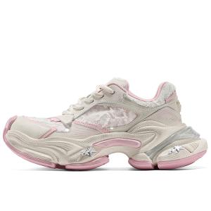 Женские кроссовки GG CC Cushioning Slip с низким верхом и массивной подошвой GG-CC, Pink