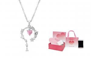 Элегантное колье для женщин в стиле минимализм VIVIWELL, Silver+Heartbeat Box