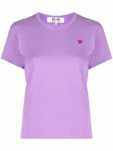 Футболка с вышитым логотипом Comme Des Garçons Play, фиолетовый