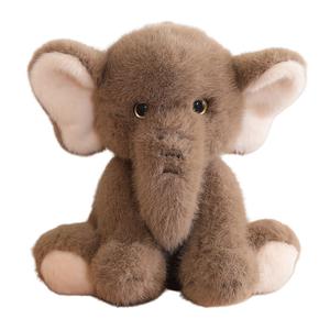 Плюшевая кукла милый слоненок высота 23см/35см MLING, коричневый