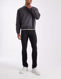 Узкие джинсы Snap прямого кроя черного цвета Dr Denim