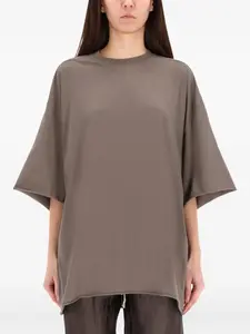 Футболка с необработанным краем Rick Owens, серый