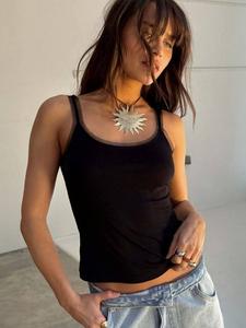 Топ-жилет с контрастной отделкой Teddy Never Fully Dressed, Black