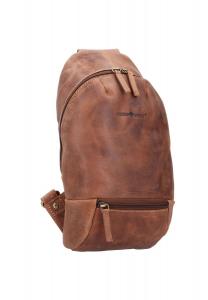 Винтажная кожаная сумка через плечо 32 см Green Burry, коричневый