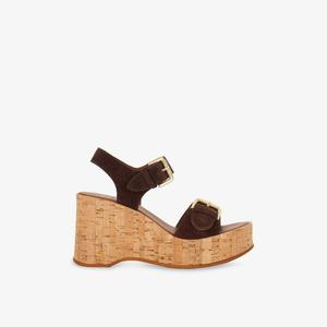 Босоножки замшевые Dune Kamia на платформе, коричневый