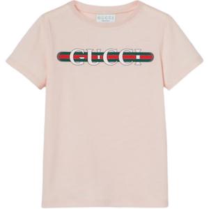 GUCCI Футболка с коротким рукавом SS25 светло-розовая Kids'