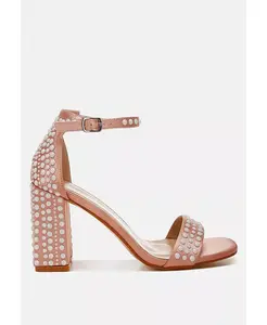 Сандалии из сатина с жемчужным декором Klebba Pearls London Rag, черный