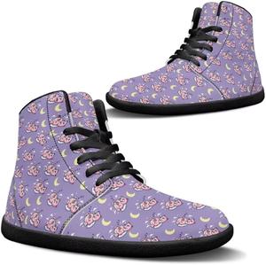 Женские высокие кроссовки-босоножки с принтом животных, широкий носок, подошва с нулевым перепадом, легкие, противоскользящие GETELINSENG, Moon Pig