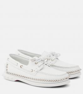 Туфли-лодочки из кожи Gerockel Christian Louboutin, цвет white/silver